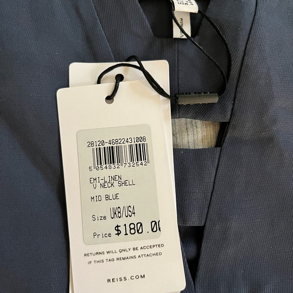 NEW! Reiss Emi V-Neck Tank Top - Size 4 - Picture 6 of 6